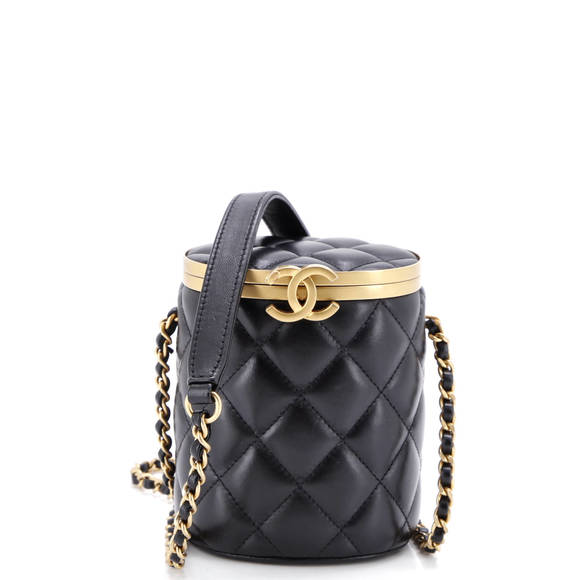 Chanel Mini Crown Box Vanity Bag Quilted Lambskin - Picture 1 of 5